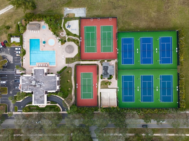 birds eye view of property