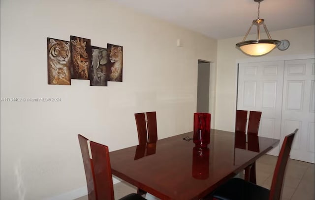 view of dining room