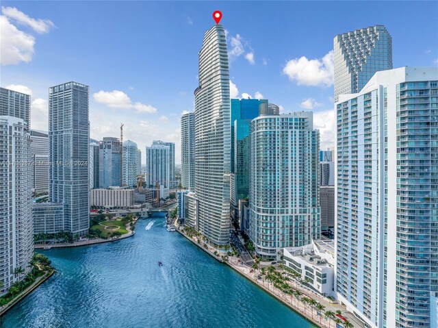 view of city featuring a water view