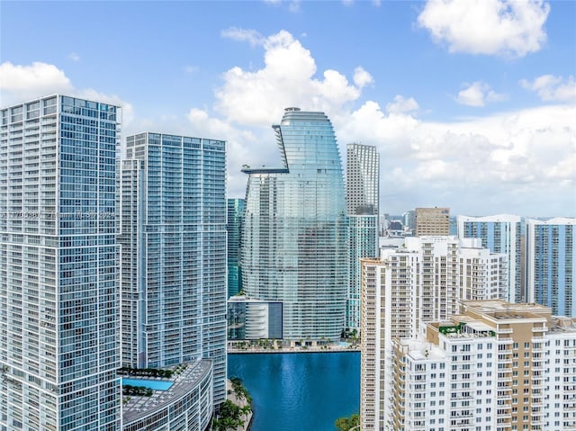 view of city featuring a water view