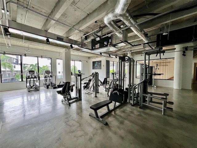 view of workout area