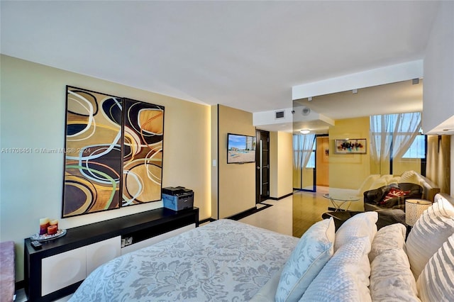 bedroom featuring light wood-type flooring