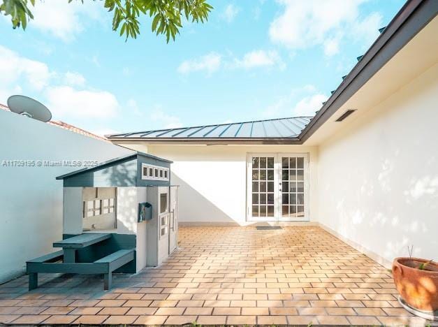 view of patio with french doors