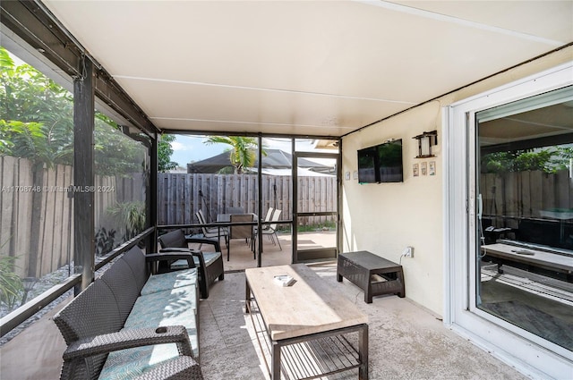 view of sunroom / solarium