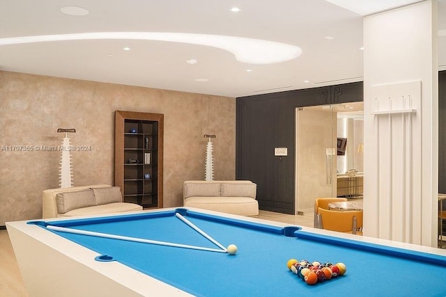 recreation room with pool table