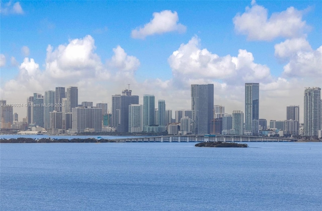 view of city featuring a water view