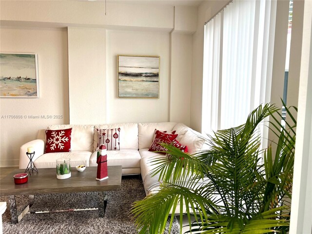 living area with a healthy amount of sunlight