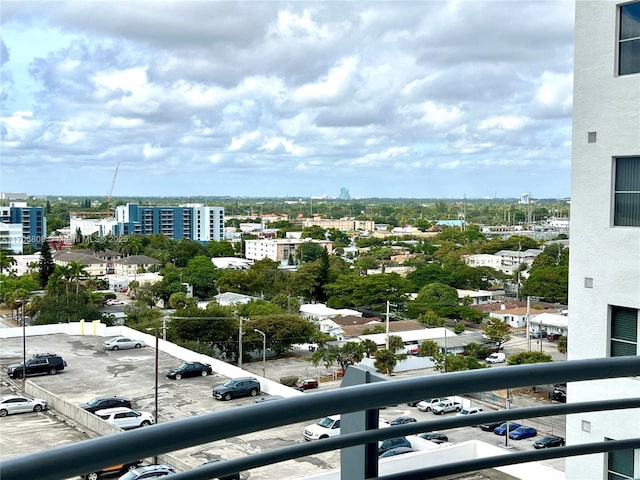 balcony with a view of city