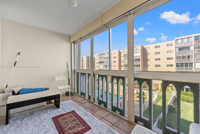 view of sunroom