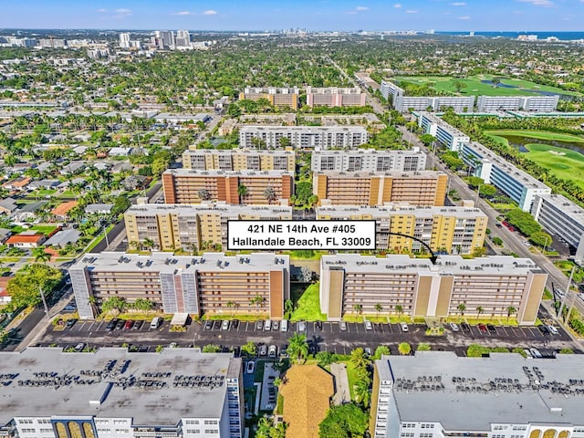 421 NE 14th Ave Unit 405, Hallandale Beach, FL 33009 - aerial view of a nearby body of water and a golf club