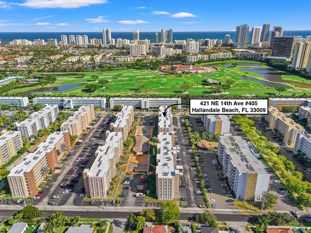 421 NE 14th Ave Unit 405, Hallandale Beach, FL 33009 - view of urban area with a nearby body of water and a golf club