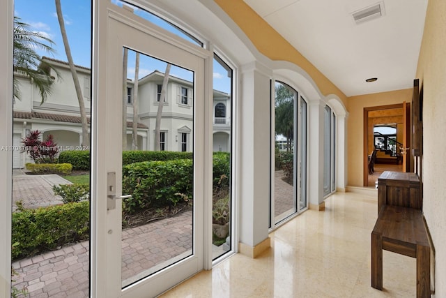 view of doorway to outside