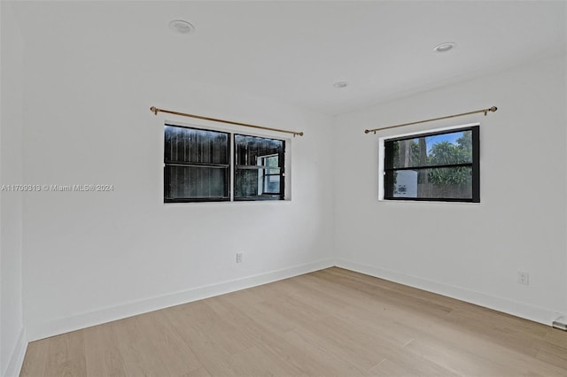 empty room featuring light hardwood / wood-style flooring