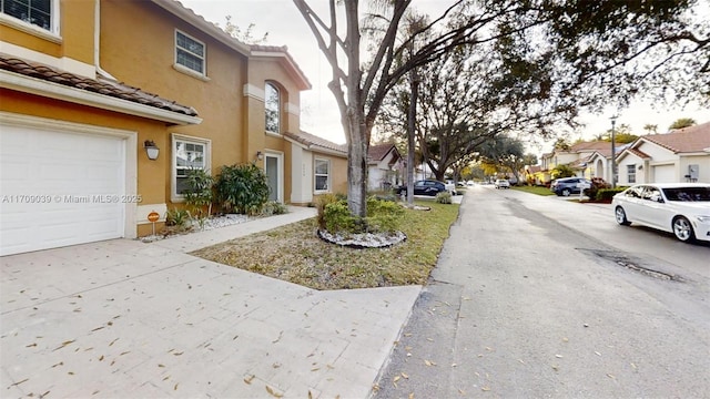 view of street featuring a residential view