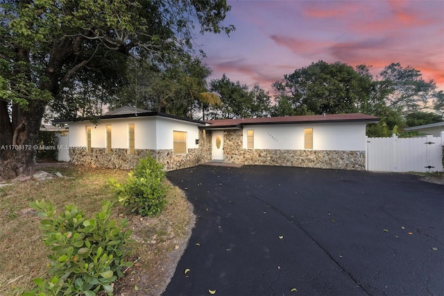 view of ranch-style home