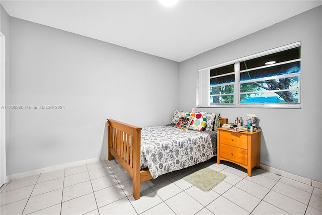 view of tiled bedroom