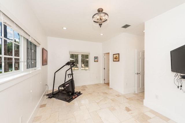 view of workout room