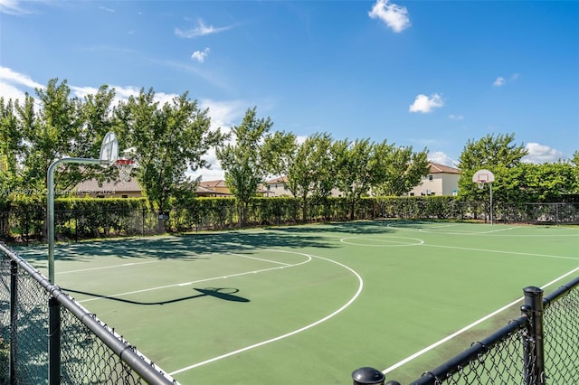 view of basketball court