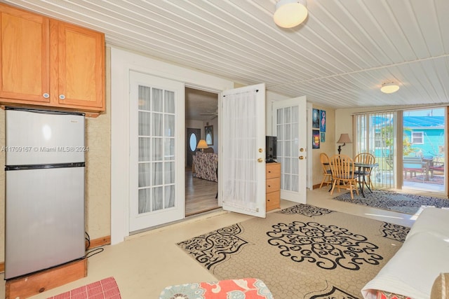 interior space with french doors