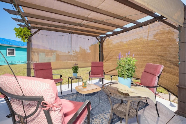 view of patio / terrace with a pergola