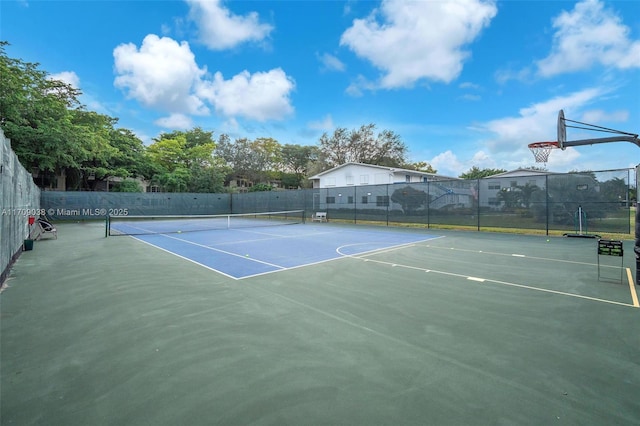 exterior space featuring basketball court