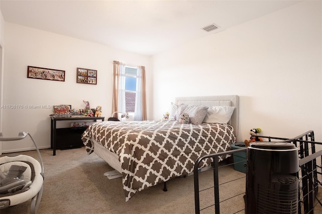 view of carpeted bedroom