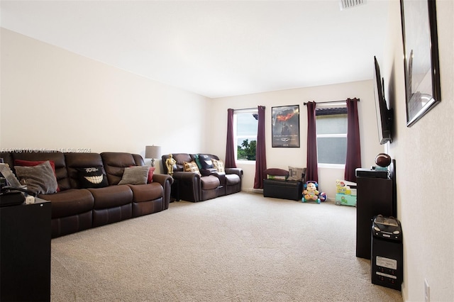 view of carpeted living room