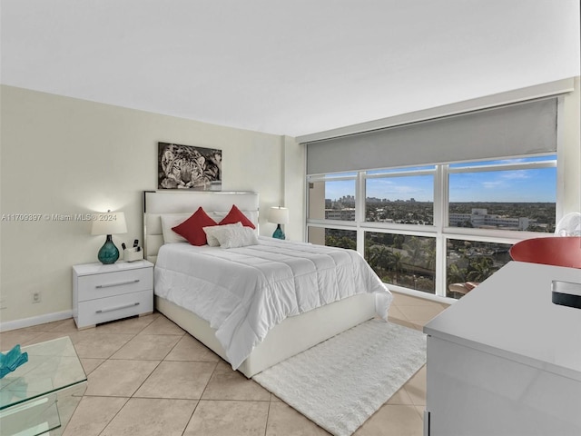 view of tiled bedroom