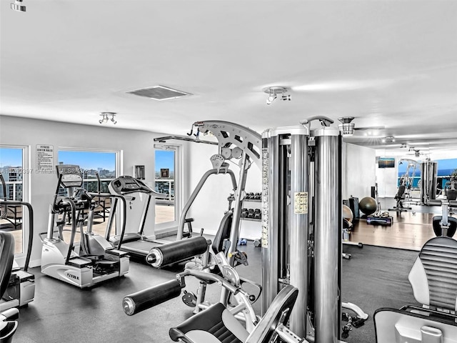 view of workout area