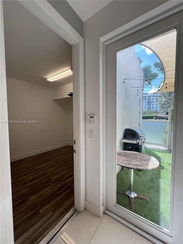 bathroom featuring wood-type flooring