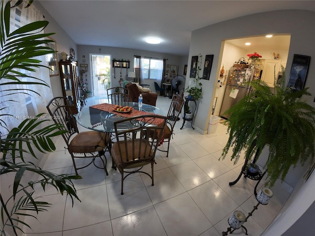 view of tiled dining room