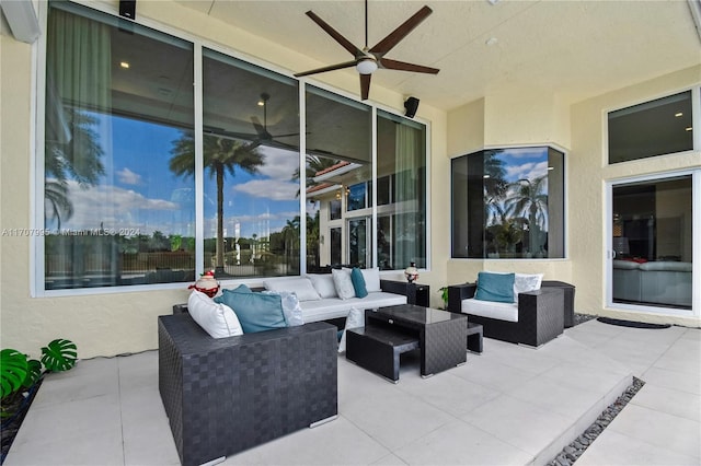 view of patio featuring an outdoor living space