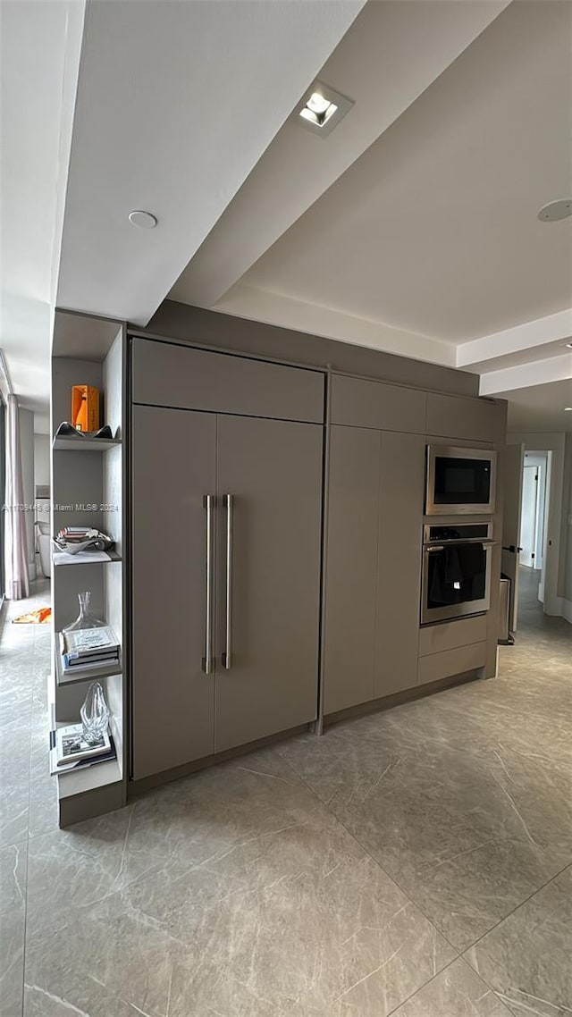 interior space featuring stainless steel appliances