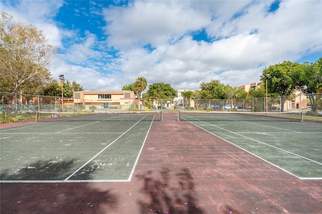 view of tennis court