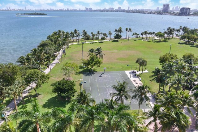 property's view of city featuring a water view