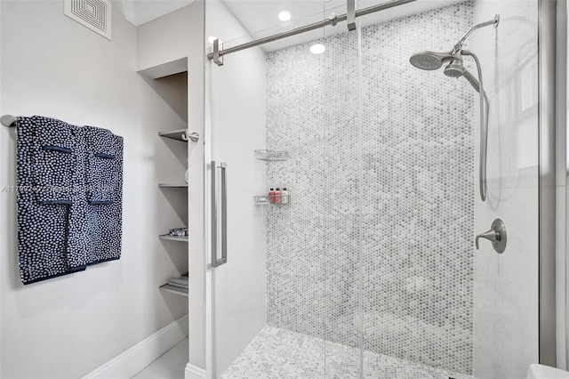 bathroom with walk in shower