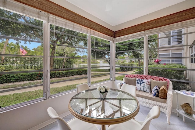 view of sunroom