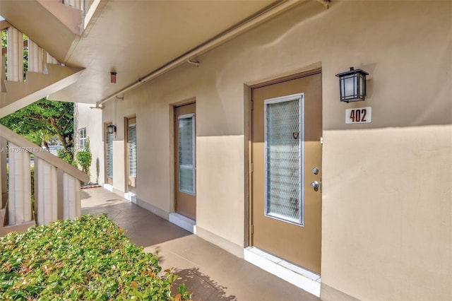 view of doorway to property