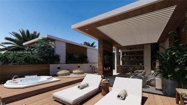 view of patio / terrace featuring a deck