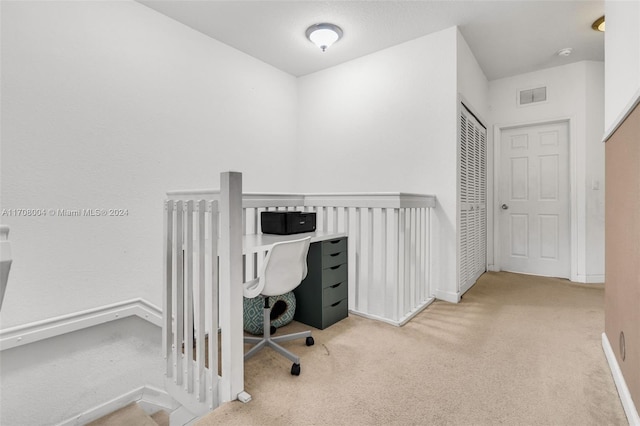 view of carpeted office