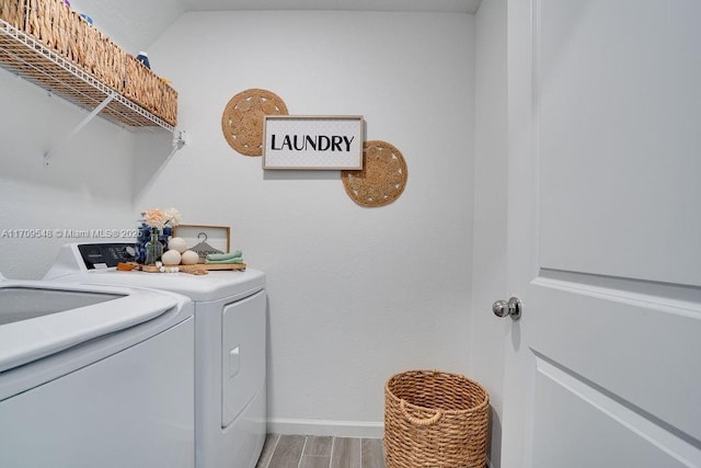 washroom with washer and clothes dryer