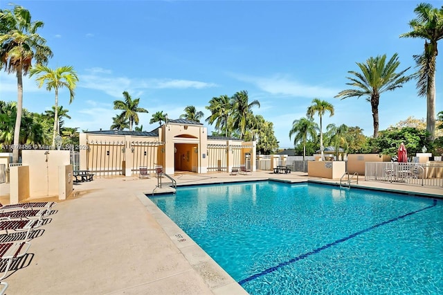 view of pool with a patio