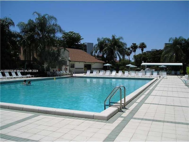 view of pool with a patio area