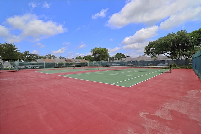 view of tennis court