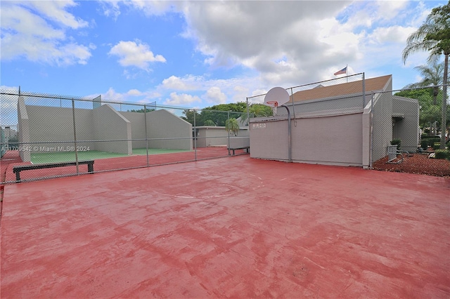 view of sport court with basketball court