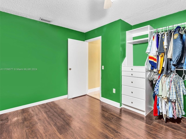 interior space with dark hardwood / wood-style floors