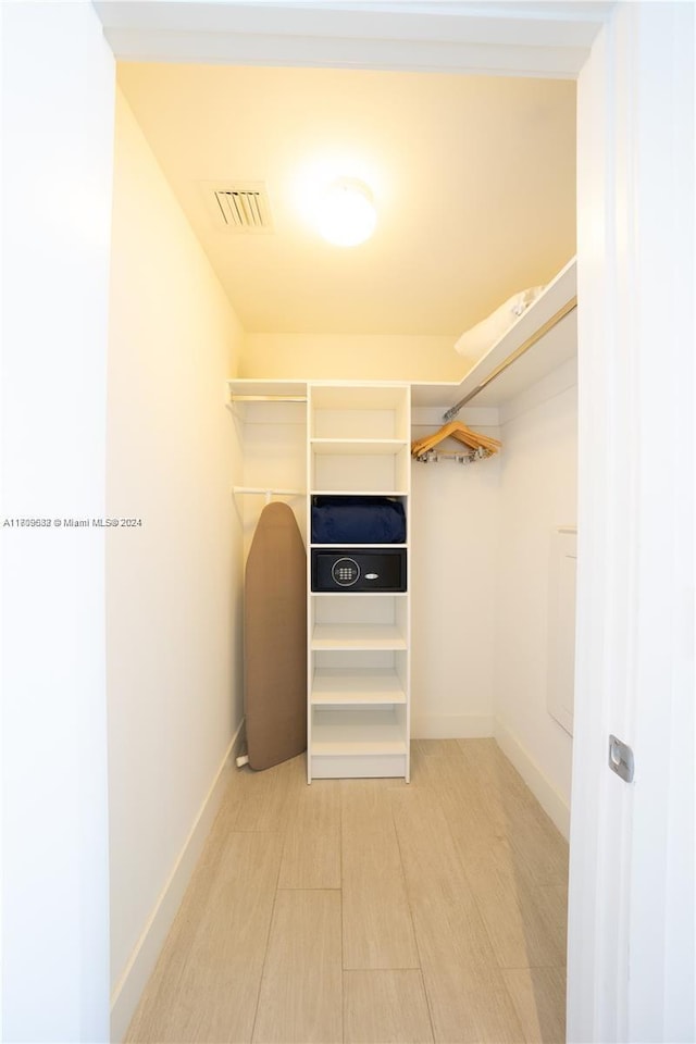 view of walk in closet