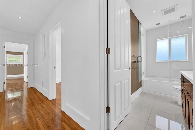 1431 Ancona Ave, Coral Gables, FL 33146 - corridor with baseboards and recessed lighting