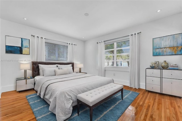 1431 Ancona Ave, Coral Gables, FL 33146 - bedroom featuring light wood finished floors, baseboards, and recessed lighting