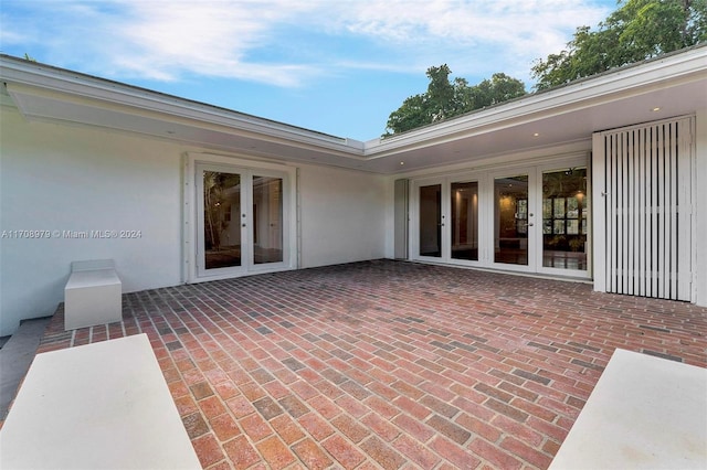 view of patio with french doors